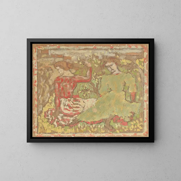 Due giovani donne in un frutteto - Aristide Maillol — quadro incorniciato alla parete