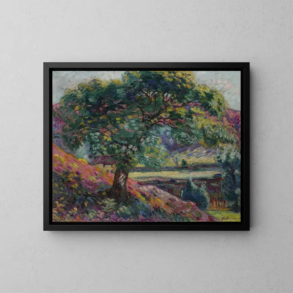 Alberi in Île-de-France (Conflitto di casi) - Armand Guillaumin — quadro incorniciato alla parete