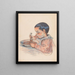 Bambino che mangia la zuppa - Armand Guillaumin — quadro incorniciato alla parete