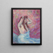 Giovane donna nuda drappeggiata - Armand Guillaumin — quadro incorniciato alla parete