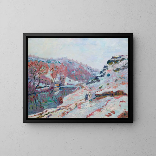 La valle della Sedelle sotto la neve - Armand Guillaumin — quadro incorniciato alla parete