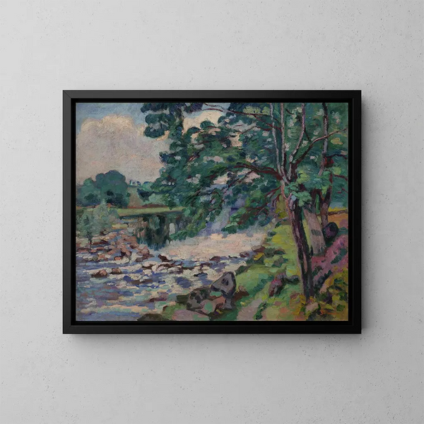 Il Diga di Génetin - Armand Guillaumin — quadro incorniciato alla parete