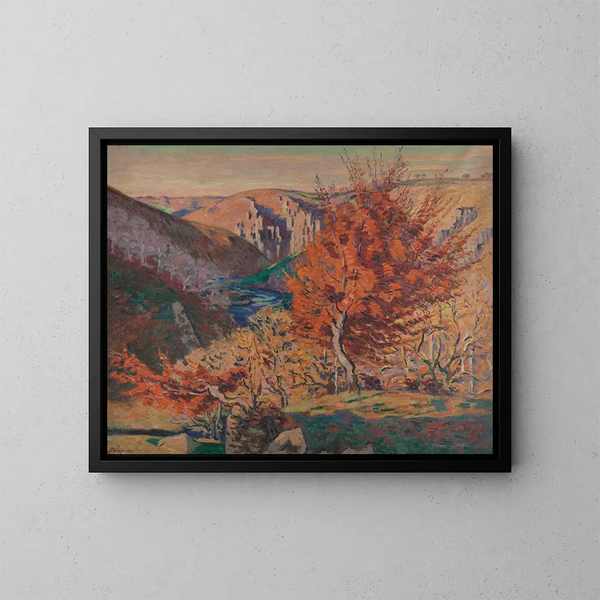 Paesaggio del Roccia della Filatrice - Armand Guillaumin — quadro incorniciato alla parete