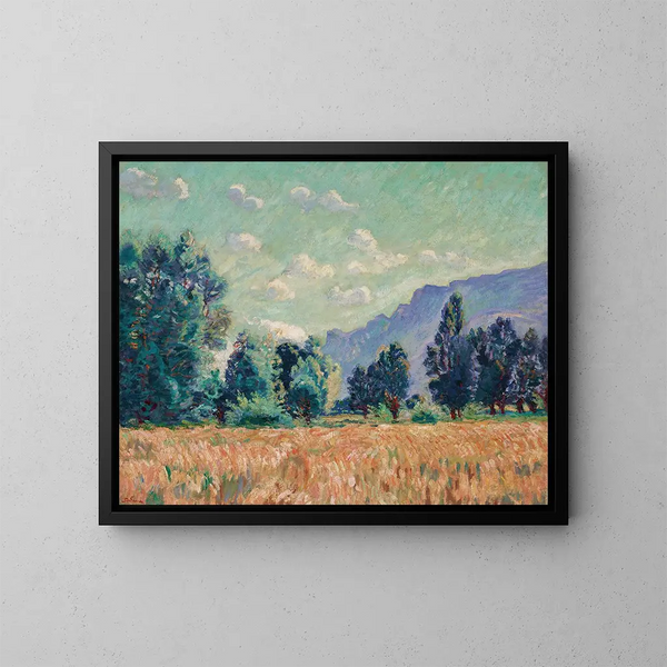 Pontcharra, valle dell'Isère, il monte Granier sullo sfondo - Armand Guillaumin — quadro incorniciato alla parete