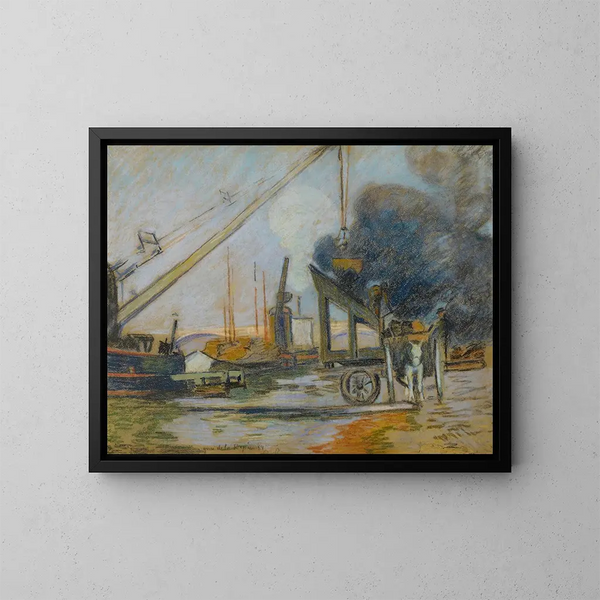 Quai de la Rape, Parigi - Armand Guillaumin — quadro incorniciato alla parete