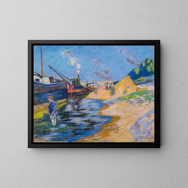 Quai de la Seine à Paris, la Sablire - Armand Guillaumin — quadro incorniciato alla parete