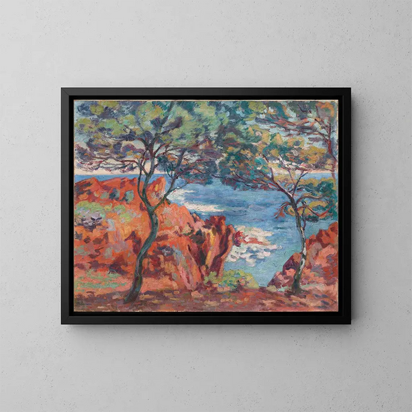 Rochers dell'isola Besse ad Agay - Armand Guillaumin — quadro incorniciato alla parete