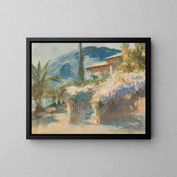 Scène di giardino mediterraneo - Armand Point — quadro incorniciato alla parete
