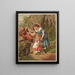 Due giovani ragazze con un cavallo e un cane - Armstrong & Co. Lith. — quadro incorniciato alla parete