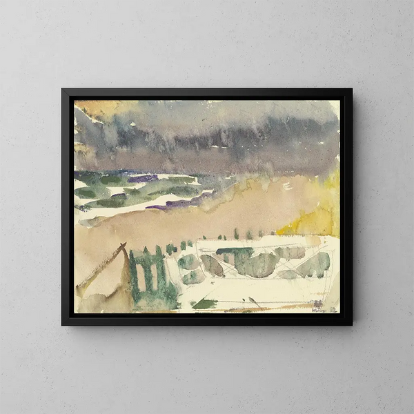 Banco sulla duna - Arno König — quadro incorniciato alla parete