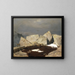 Paesaggio di alta montagna con stambecco - Arnold Böcklin — quadro incorniciato alla parete