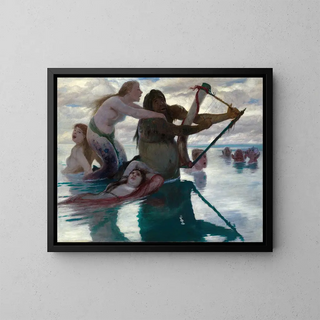 Nel mare - Arnold Böcklin — quadro incorniciato alla parete