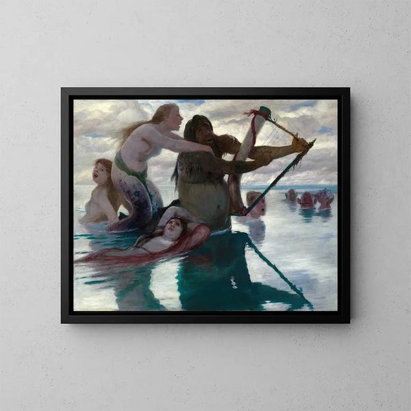 Nel mare - Arnold Böcklin — quadro incorniciato alla parete