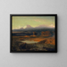 Paesaggio al tramonto del sole 1849 - Arnold Böcklin — quadro incorniciato alla parete