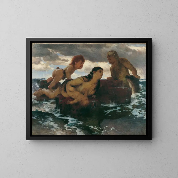 Idylle marine - Arnold Böcklin — quadro incorniciato alla parete