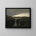 Paesaggio montano con cascata - Arnold Böcklin — quadro incorniciato alla parete