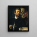 Autoritratto con la Morte che suona il violino - Arnold Böcklin — quadro incorniciato alla parete