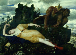 Arnold Bcklin - Sleeping Diana Watched by Two Fauns.webp