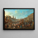 Carnevale in una piazza all'italiana - Arnold Frans Rubens — quadro incorniciato alla parete