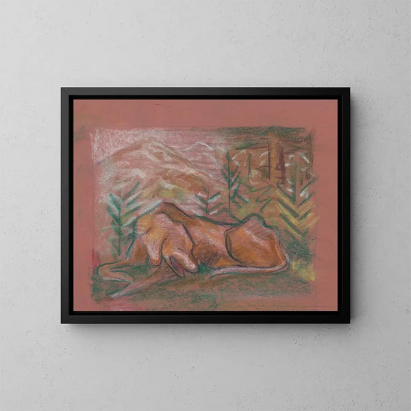 Cane nei boschi - Arnold Peter Weisz-Kubínčan — quadro incorniciato alla parete