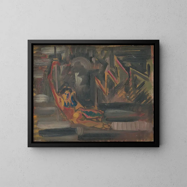 Donna sdraiata - Arnold Peter Weisz-Kubínčan — quadro incorniciato alla parete