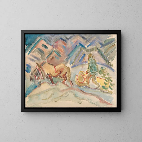 Trasporto di legno - Arnold Peter Weisz-Kubínčan — quadro incorniciato alla parete