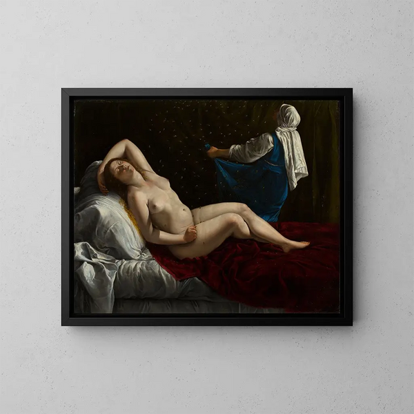 Dana - Artemisia Gentileschi — quadro incorniciato alla parete