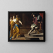 Esther davanti Assuérus - Artemisia Gentileschi — quadro incorniciato alla parete