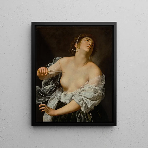 Lucrèce - Artemisia Gentileschi — quadro incorniciato alla parete