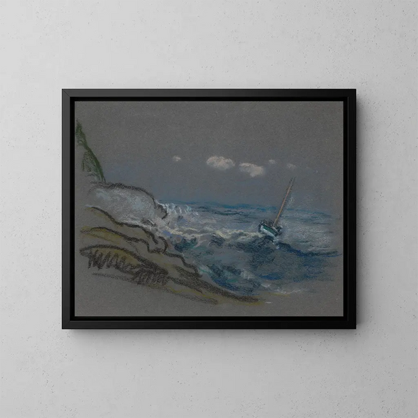 Bateau en détresse - Arthur Bowen Davies — quadro incorniciato alla parete