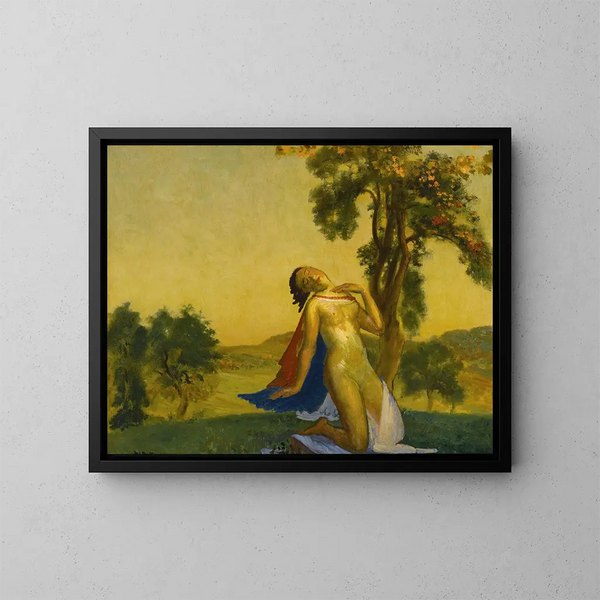 Sacrifice respirant - Arthur Bowen Davies — quadro incorniciato alla parete