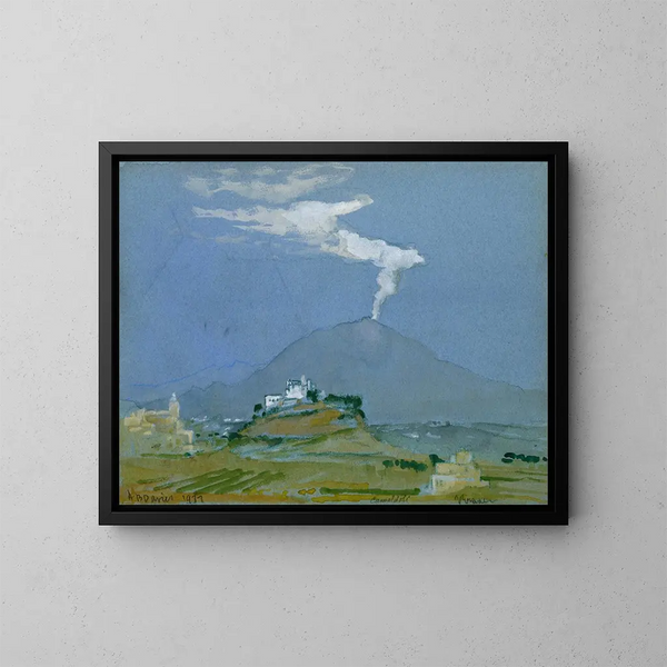 Paesaggio di Camaldoli - Arthur Bowen Davies — quadro incorniciato alla parete