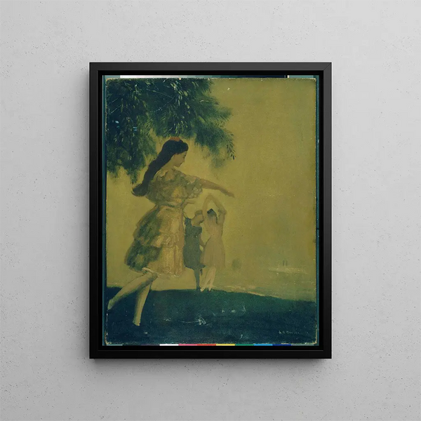 I danzatori - Arthur Bowen Davies — quadro incorniciato alla parete