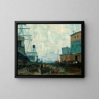 Arthur Clifton Goodwin - Dock Scene Boston.webp