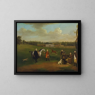 Arthur Devis - Leak Okeover Rev John Allen And Captain Chester At Okeover Hall Staffordshire.webp