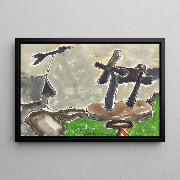 Paesaggio con banderuola - Arthur Dove — quadro incorniciato alla parete
