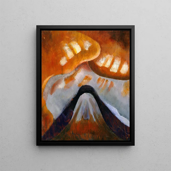 Montagna e cielo - Arthur Dove — quadro incorniciato alla parete
