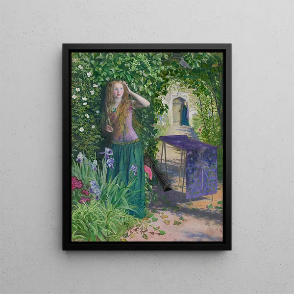 Belle Rosamund - Arthur Hughes — quadro incorniciato alla parete
