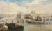 Vista del Pont Neuf a Parigi con Notre-Dame in lontananza - Arthur Joseph Meadows — vista dell’opera