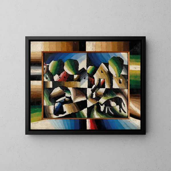 Le portatrici - Arthur Segal — quadro incorniciato alla parete