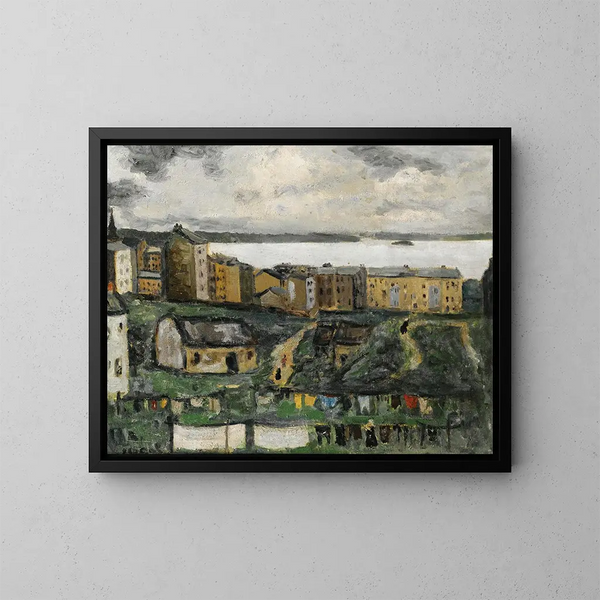 Vista del villaggio - Arthur Segal — quadro incorniciato alla parete