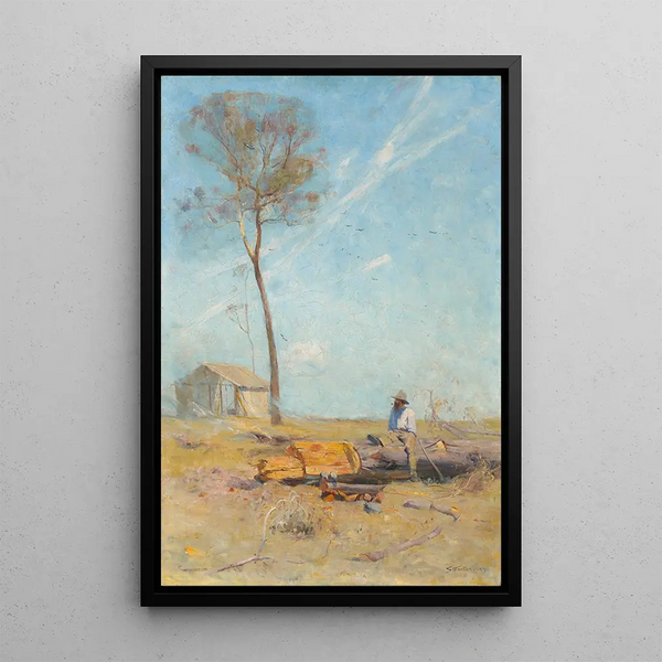 Riproduzione del dipinto La cabane du sélectionneur - Arthur Streeton