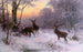 Animali selvaggi nella foresta in inverno - Arthur Thiele — vista dell’opera