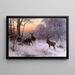 Animali selvaggi nella foresta in inverno - Arthur Thiele — quadro incorniciato alla parete
