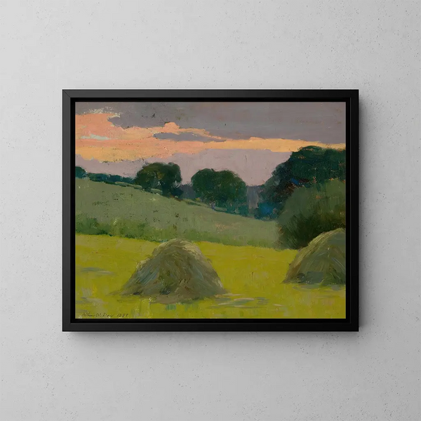 Mucchi di fieno - Arthur Wesley Dow — quadro incorniciato alla parete