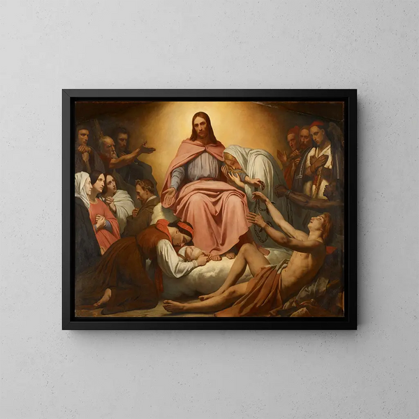 Cristo Consolatore - Ary Scheffer — quadro incorniciato alla parete