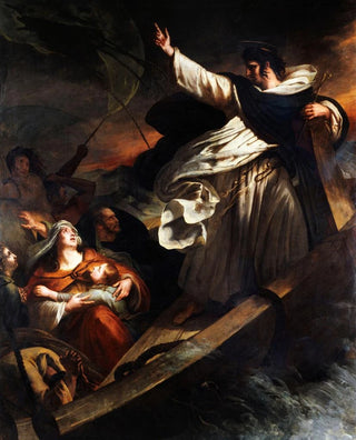 Ary Scheffer - Saint Thomas Aquinas preaching trust in God during the storm.webp