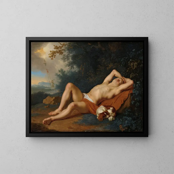Il sogno di Giacobbe - Ary de Vois — quadro incorniciato alla parete