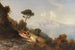 paesaggio costiero italiano con sullo sfondo le montagne di Capri - Ascan Lutteroth — vista dell’opera