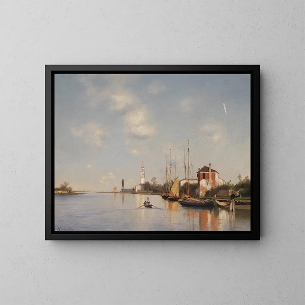 Mazzorbo vicino a Venezia - Ascan Lutteroth — quadro incorniciato alla parete